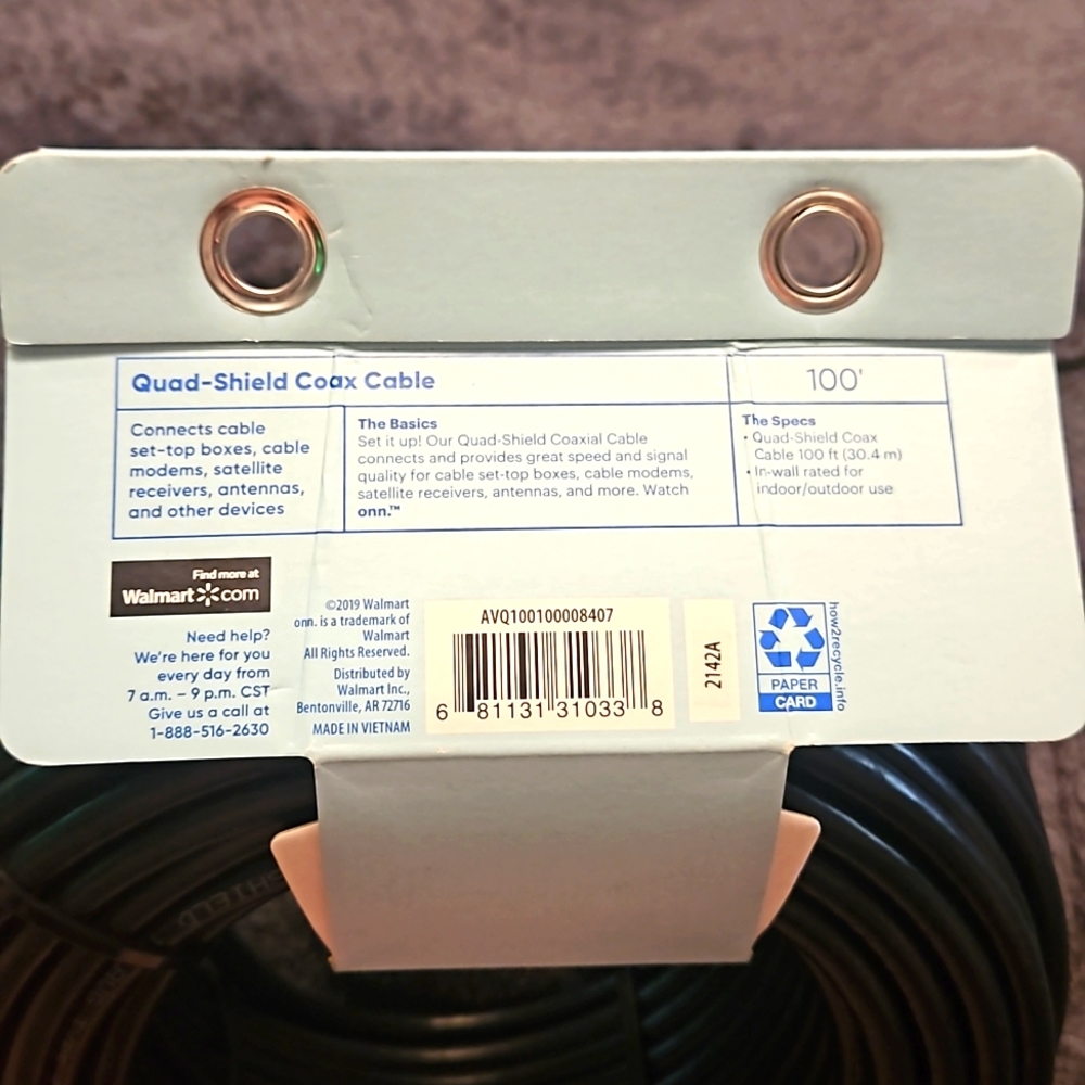 100 Feet Quad Shield Coax Cable - Picture 3 of 3